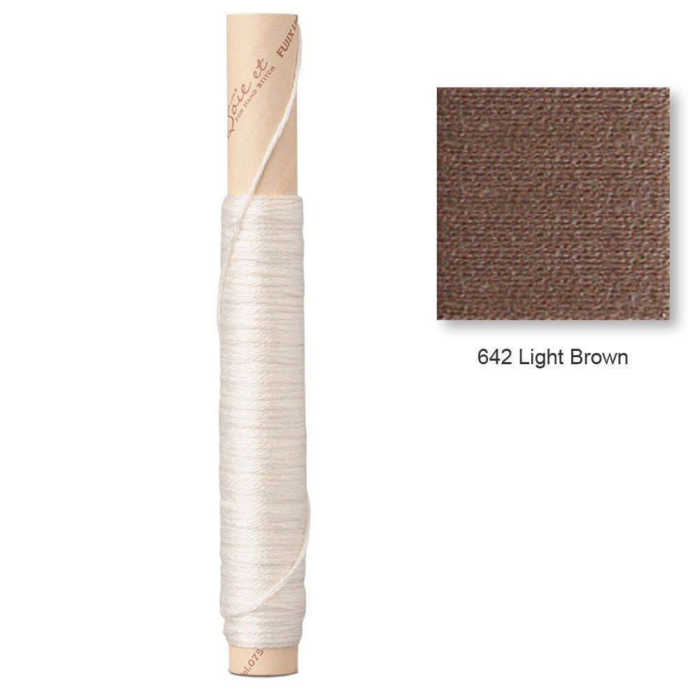 Soie et Silk Thread 642 LIGHT BROWN for Hand Stitching 15m - Old