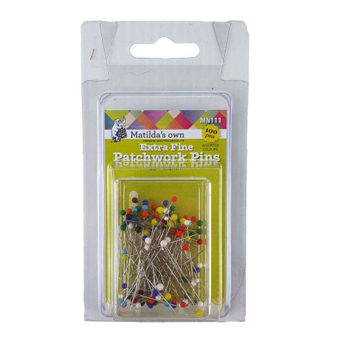 Matildas Own Extra Fine Patchwork Pins 100 Pieces 35mm x 0.4mm