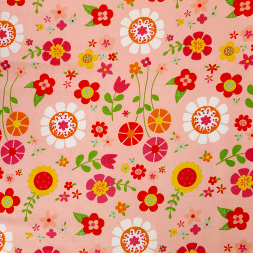 Flannel Material Bloom Where Your Planted Pink White Green