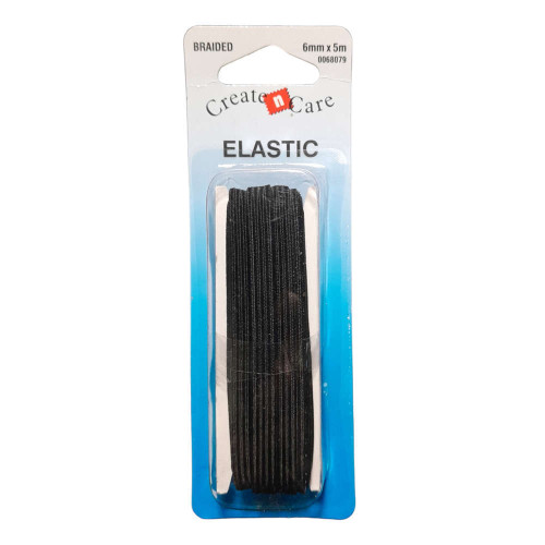 Elastic - Black 6mm x 5m Create n Care