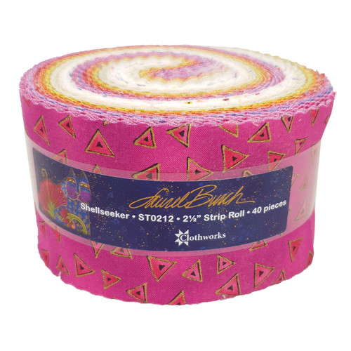 Clothworks Shell Seeker 2.5 Inch Strip Roll By Laurel Burch