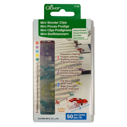 Clover Mini Wonder Clips 50pcs Assorted