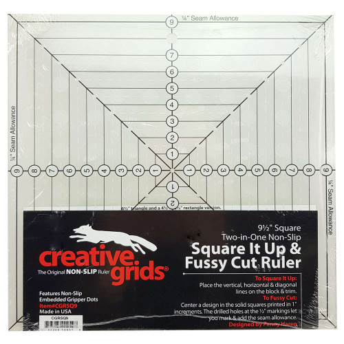 Creative Grids 9.5 Inch Square It Up & Fussy Cut Ruler