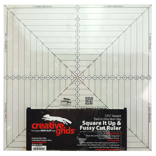 Creative Grids 12.5 Inch Square It Up & Fussy Cut Ruler