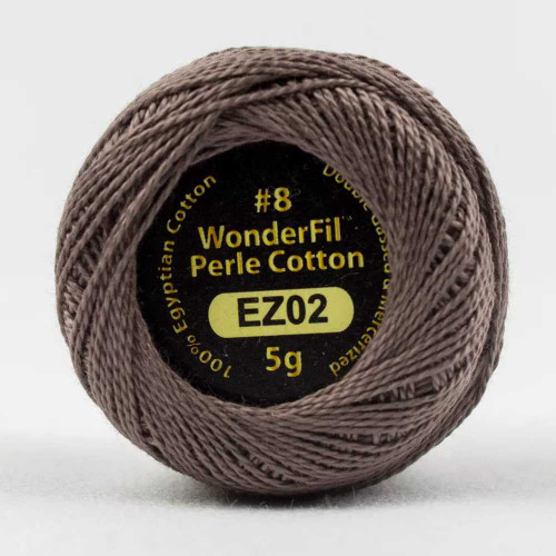 Wonderfil Eleganza #8 Solid Perle Cotton - Burnished Steel 5g Ball