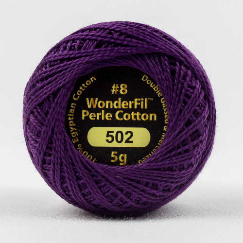 Wonderfil Eleganza #8 Solid Perle Cotton - Purple Passion 5g Ball