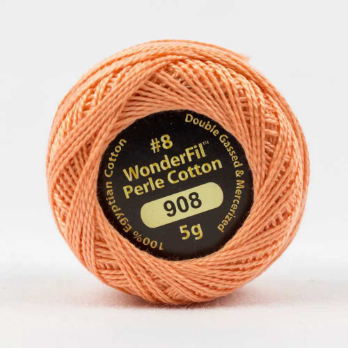 Wonderfil Eleganza #8 Solid Perle Cotton - Grapefruit 5g Ball