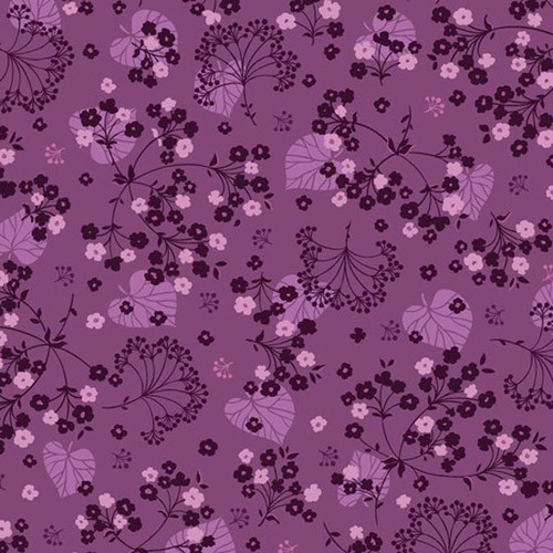 Harmony Plum Wide Backing Sold by 50cm By Benartex