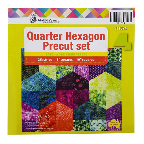Quarter Hexagon Precut Patchwork Template Set Matildas Own