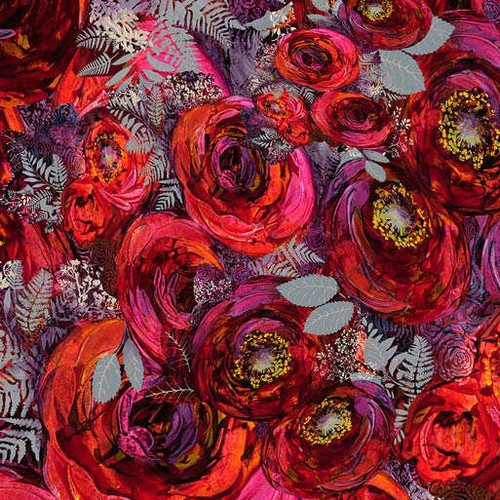 Rose Bouquet De's  108"Wide Back Designed By De Gillett Cox