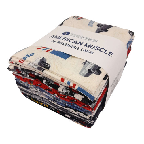 Windham Fabrics American Muscle FQ Bundle by Rosemarie Lavin 15pcs