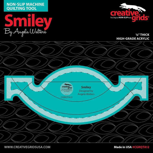 Creative Grids Non-Slip Machine Quilting Tool - Smiley By Angela Walters