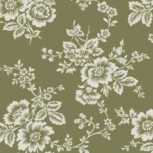 Riley Blake Designs Buttercup Blooms 108" Wide Back Green Fabric Sold By 50cm