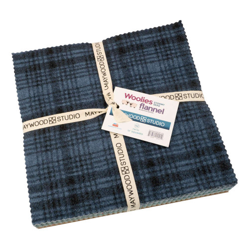 Maywood Studio Woolies Flannel - Stormy Seas 10 Inch Squares By Bonnie Sullivan