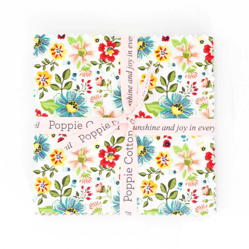 Poppie Cotton Betsy's Sewing Kit 5" Squares Fabric