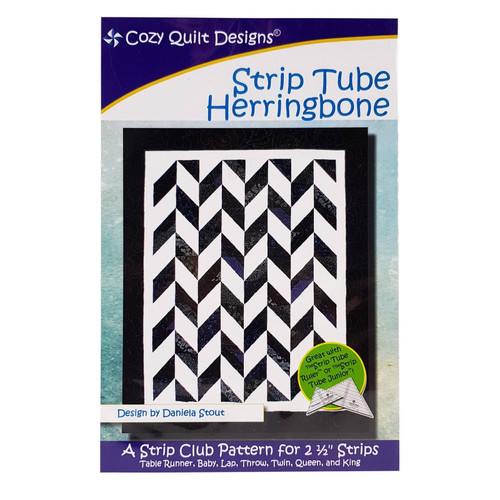 Strip Tube Herringbone Quilt Pattern For 2.5 Inch Strips by Cozy Quilt Design