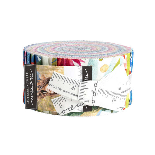 Moda Coming Up Roses Jelly Roll Fabric by Create Joy Project