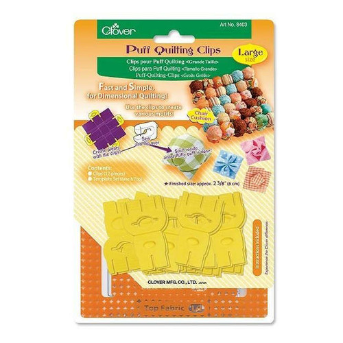 Clover Puff Quilting Clips Large 12pcs