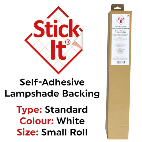 Stick It Lampshade Material (Tube) WHITE PVC Roll 50cm x 146cm