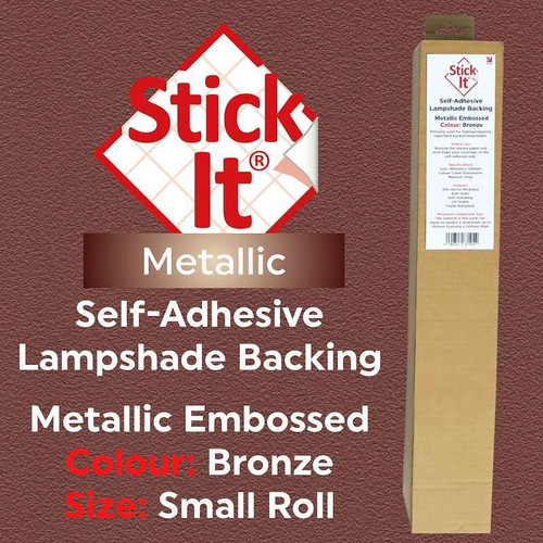 Stick It Lampshade Material (Tube) Embossed BRONZE PVC Roll 50cm x 146cm