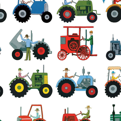 Devonstone Tractors Red Tractor Designs Wide Backing Fabric Sold by 50cm