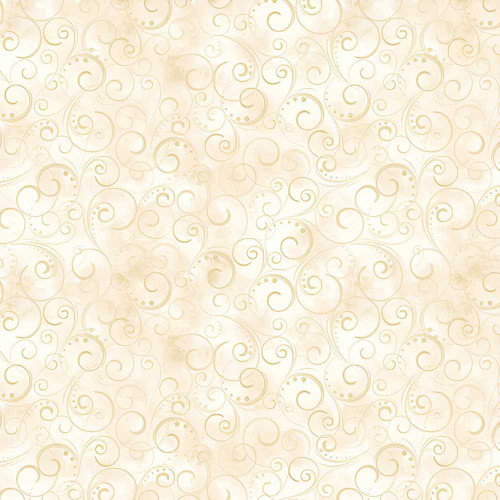 Swirling Splendour Cream Wide Backing Fabric Sold by 50cm