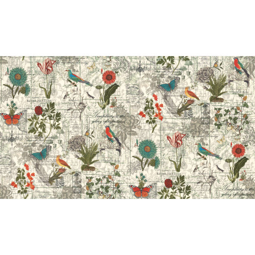 Moda Favorite Collage Rendezvous Porcelain  Fabric by 3 Sisters M4436911