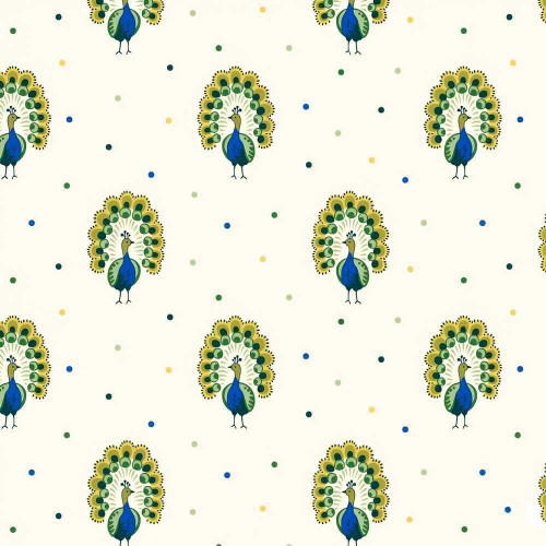 Liberty of London Garden Party Collection Fabric Proud Peacocks 01668039B