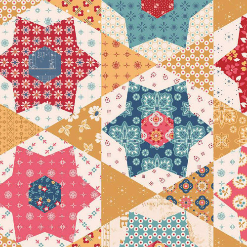 Riley Blake Americana 150cm Wide Back Home Decor Stars Fabric by Lori Holt Sold By 50cm