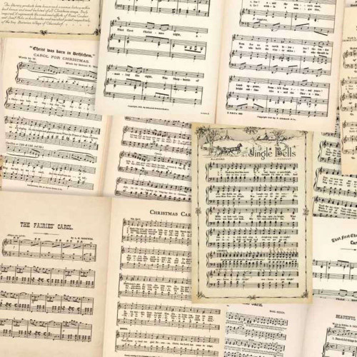 Devonstone Santas Symphony Music Fabric DV6953