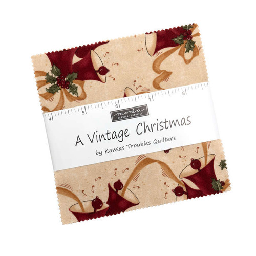 Moda A Vintage Christmas Charm Pack 5" Squares Fabric by Kansas Troubles Quilters
