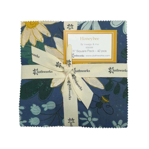 Clothworks Honeybee 5" Squares Fabric By Meags & Me