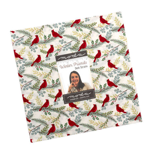 Moda Winter Friends Christmas Layer Cake 10" Squares Fabric by Deb Strain