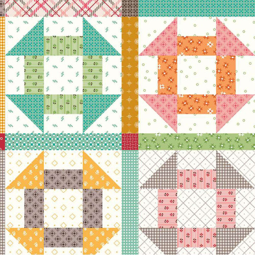 Riley Blake Prairie Home Prim Churn Dash Cream Wide Backing Fabric Sold by 50cm by Lori Holt WB15580-CREAM