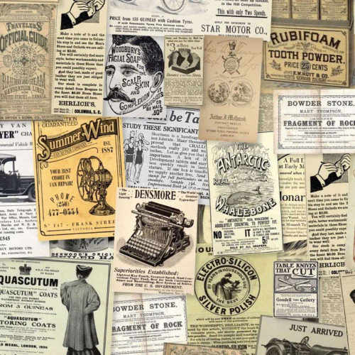 Devonstone Newspaper Clippings Fabric DV6879