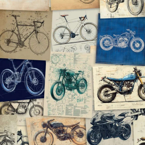 Devonstone Vintage Bike Fabric DV6882