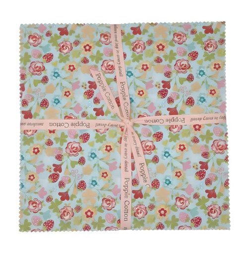 Poppie Cotton Rosy Cheeks 10" Stacker Fabric by Lori Woods