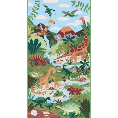 Prehistoric Dinosaur Multi Panel Fabric MU-170-1