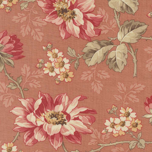 Moda Joie De Vivre Angelique Florals Clay Fabric by French General M1398015