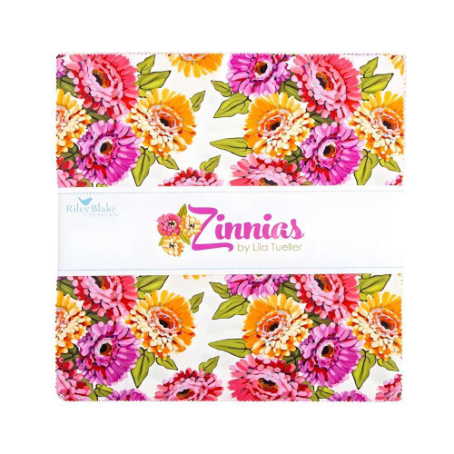 Riley Blake Designs Zinnias 10" Stacker Fabric by Lila Tueller