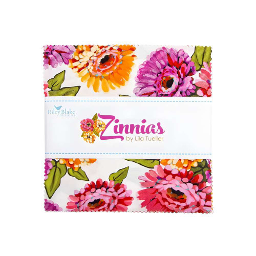 Riley Blake Designs Zinnias 5" Stacker Fabric by Lila Tueller