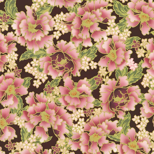 Robert Kaufman Imperial Collection Graceful Crane Plum Fabric RK2350524