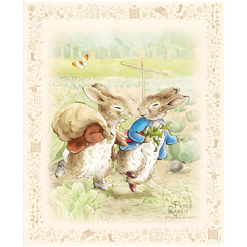 Riley Blake Designs Peter Rabbit & Benjamin Bunny Panel PD17255-PANEL