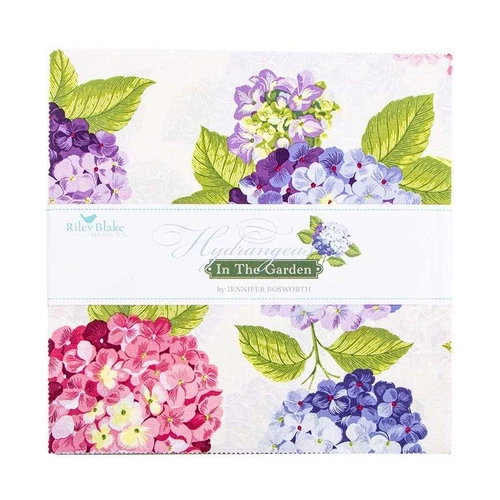 Riley Blake Hydrangeas in the Garden 10" Stacker Fabric by Jennifer Bosworth