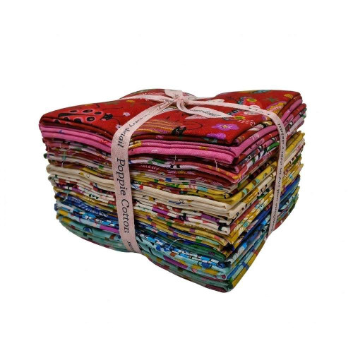 Poppie Cotton Hey Love Bug FQ Bundle Fabric by McKenzie Elston 19pcs