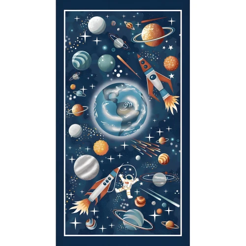 Henry Glass & Co Milky Way Glow Panel Fabric by Kate Mawdsley 2122PG-78