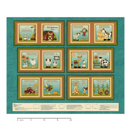 Henry Glass & Co Little Readers 6 Panel Fabric by Leanne Anderson and Kaytlyn Kuebler 23748P-77