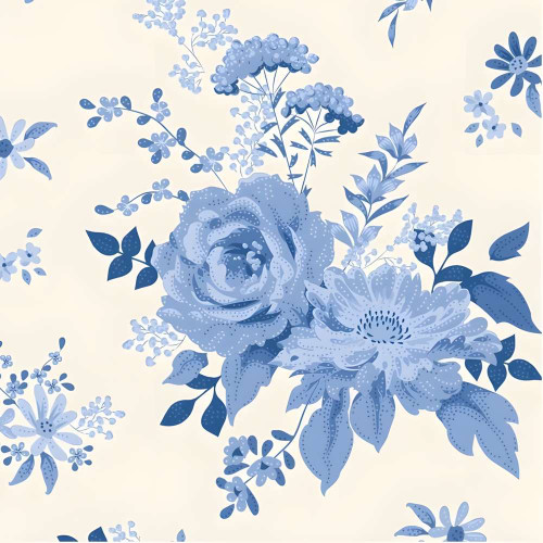 Tilda Something Blue Wildgarden Blue Fabric 100667