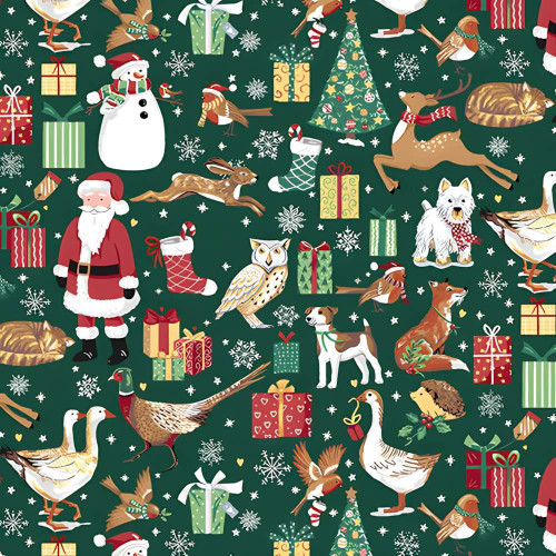 Makower UK Country Christmas Fabric M230G
