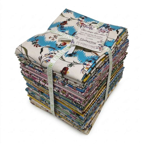 Devonstone Gathering Thread Heritage Garden FQ Bundle Fabric DV7528 28pcs